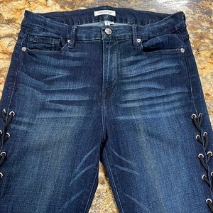 Good America Good Legs Lace Up Jeans Size 12/31